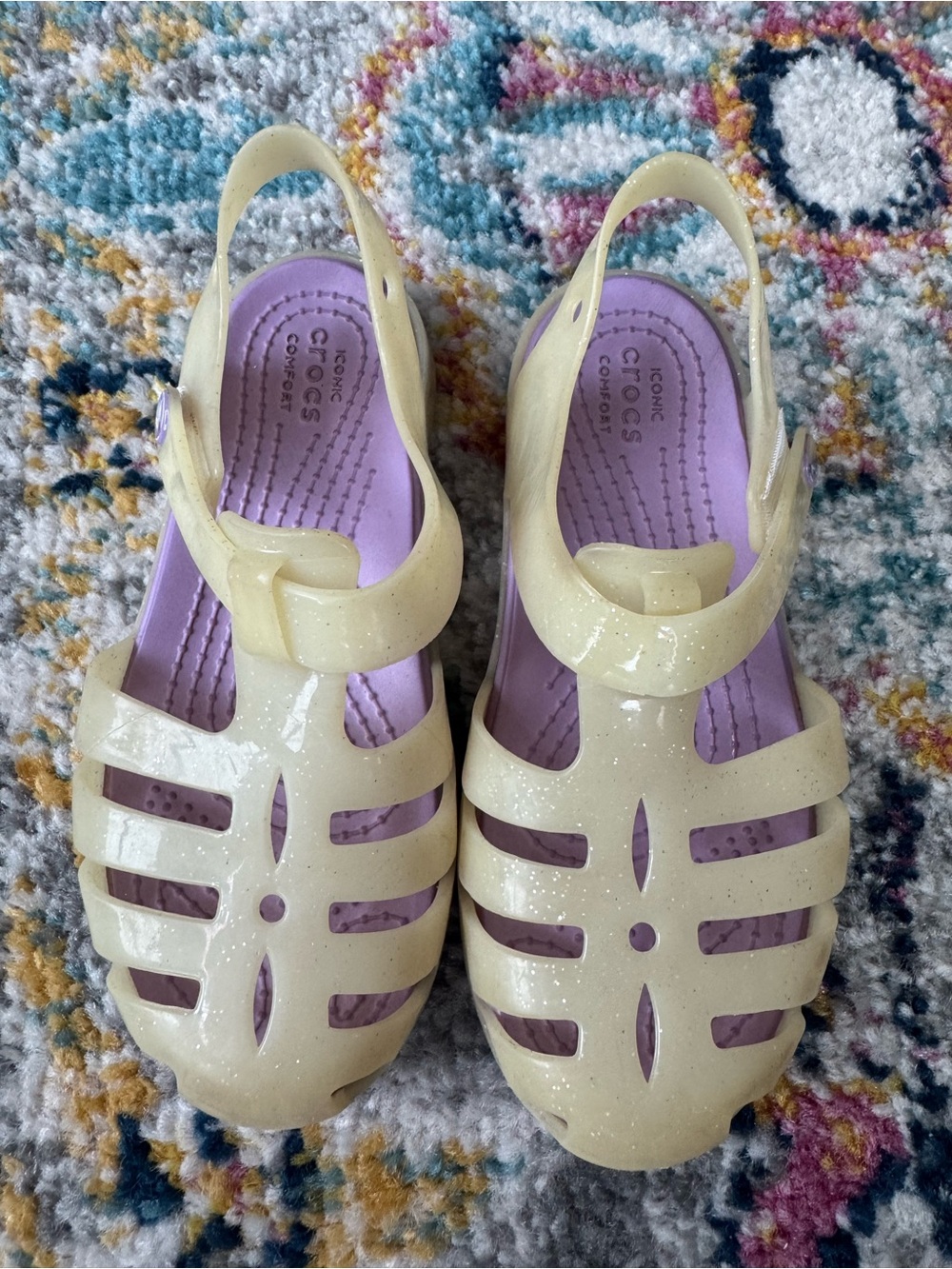 CROCS Kids Glitter Jelly Sandals